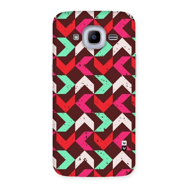 Retro Red Pink Pattern Back Case for Samsung Galaxy J2 2016